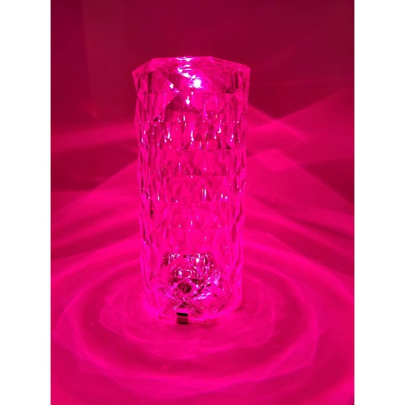 Crystal Diamond Rose Table Lamp, 16 Colors USB Charging Touch Lamp - Picture 9 of 13